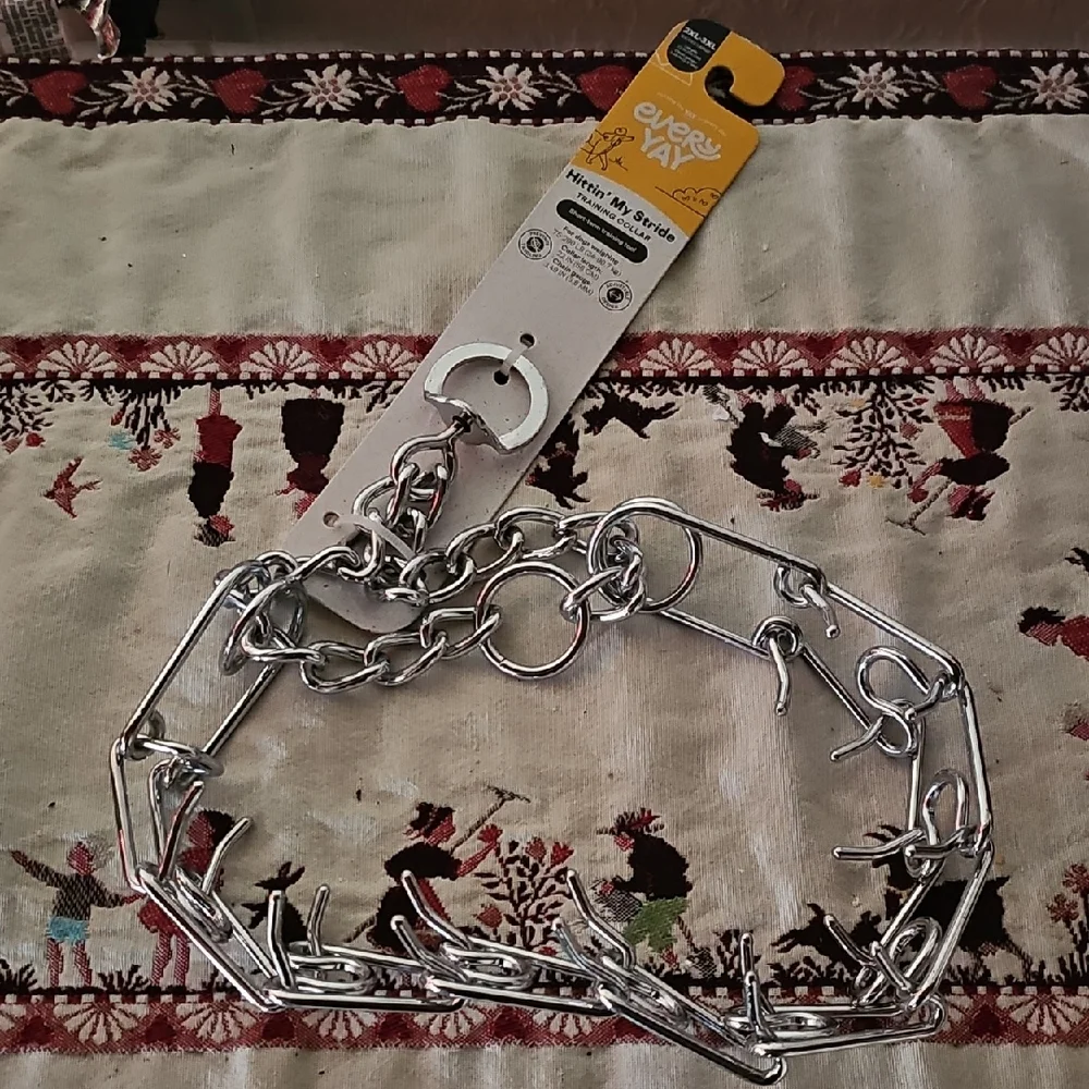 NWT Hittin' My Stride Short-term Training dog Collar Metal Prong 2XL - 3XL